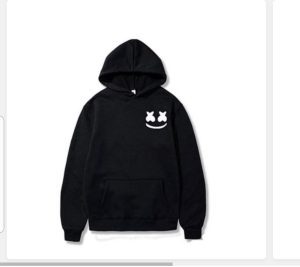 Black pullover hoodie without zip, unisex fleece sweatshirt with kangaroo pocket, cozy casual wear for men and women.