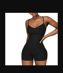 Front view of Women’s Stylish Sleeveless Romper on model