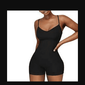Front view of Women’s Stylish Sleeveless Romper on model