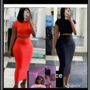 2 Piece Bodycon Maxi Skirt and Crop Top Sleeve Set – elegant women’s co-ord outfit with long skirt and fitted top”
