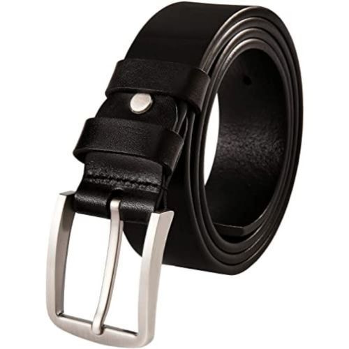 Classic men’s leather belt with adjustable buckle”