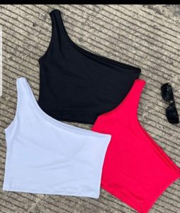 Sleeveless Crop Top on display with different colors