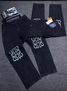 Loewe Anagram Baggy Jeans – Black Denim