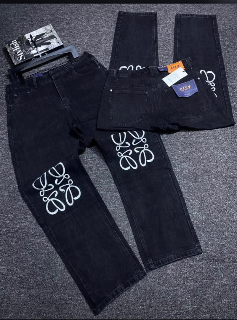 Loewe Anagram Baggy Jeans – Black Denim