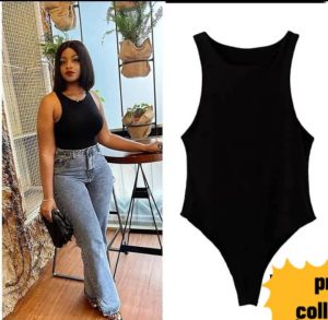 Essential "Pin Down" High-Neck Thong Bodysuit – Sleek Black