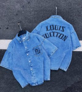 Louis Vuitton Denim Short-Sleeve Shirt – Luxury Casual Streetwear Top