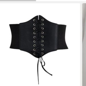 Black Elastic Waist Corset Belt
