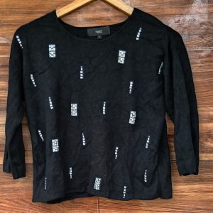 Next black top with white design