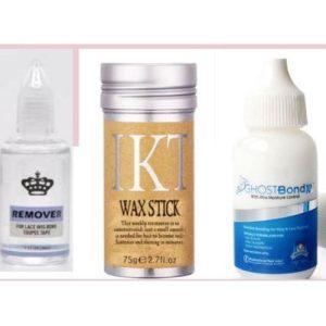 IKT wax stick + Lace bonding glue + Lace remover
