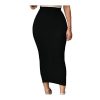 Black Bodycon Maxi Skirt for Women