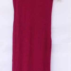 Berry Pink Short Sleeve Midi Dress for Women