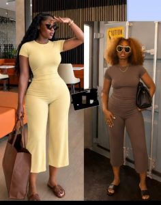 Women's Fitted Tee and Cropped Wide-Leg Pants Set