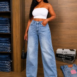Women's High-Waist Wide-Leg Jeans