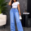 Women's Studded Wide-Leg Jeans