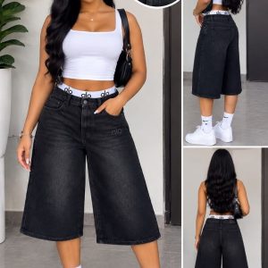 Women's Wide-Leg Denim Culottes