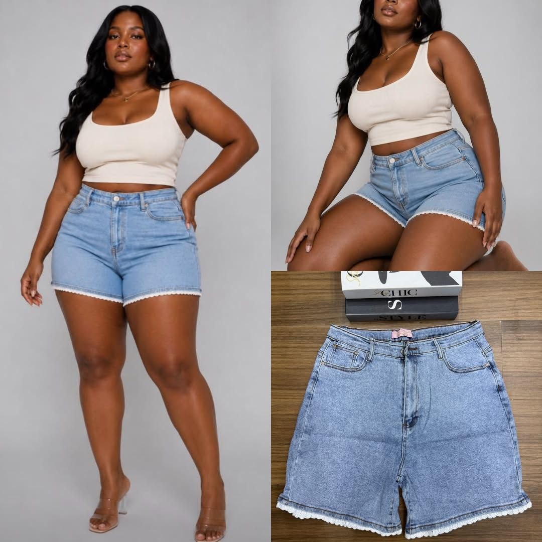 Women's High-Waist Denim Shorts