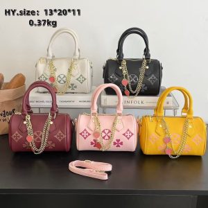 Women's Barrel Handbag with Strawberry Charm