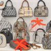 Women's Monogram Print Dome Handbag Set