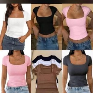 Women’s Square-Neck Fitted Tee