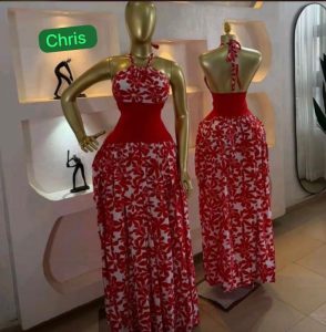 Women’s Floral Halter Maxi Dress