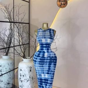 Women’s Tie-Dye Bodycon Maxi Dress