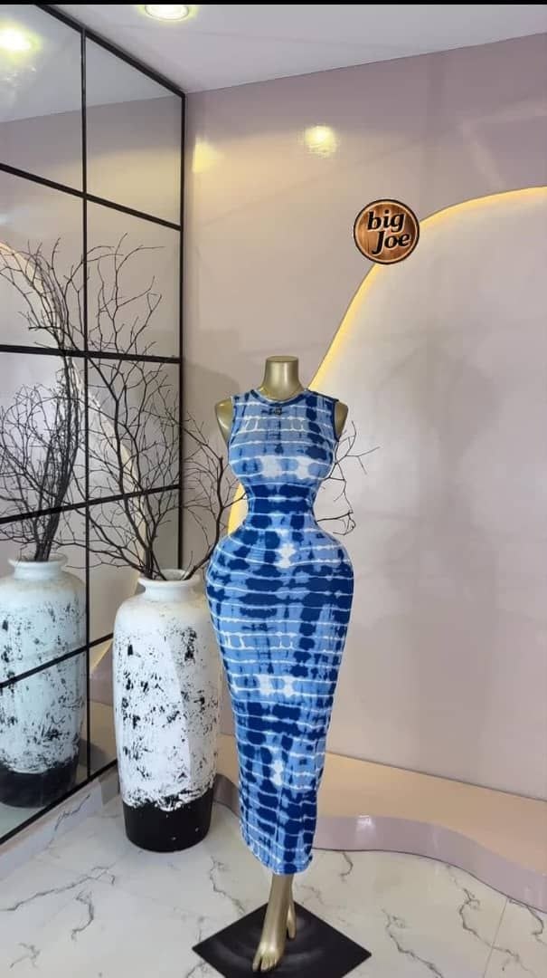 Women’s Tie-Dye Bodycon Maxi Dress