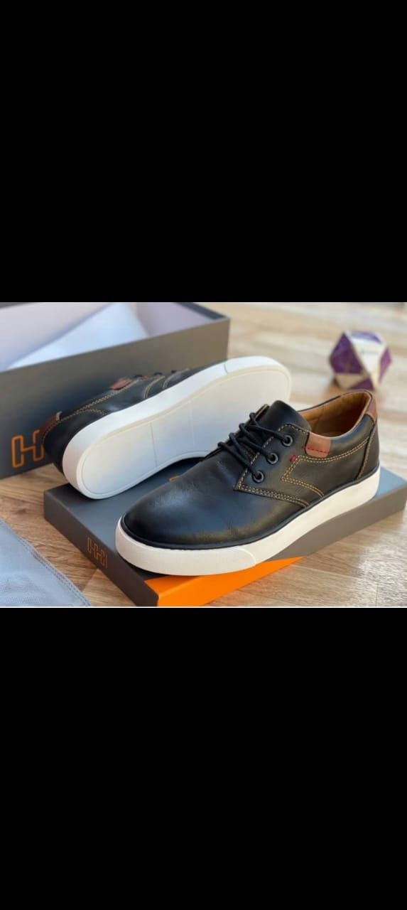 Men’s Leather Casual Sneakers - Image 2