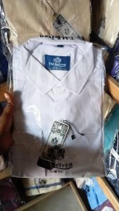 Men’s White Slim-Fit Cotton Shirt