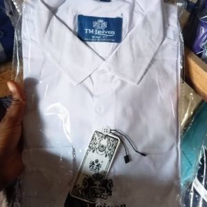 Men’s White Slim-Fit Cotton Shirt