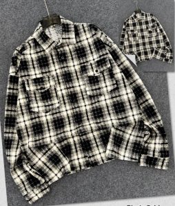Unisex Textured Plaid Overshirt