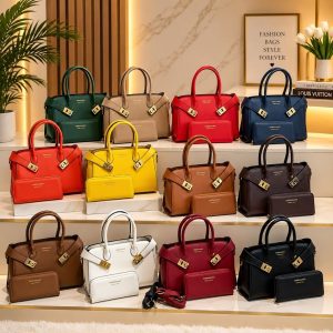 Women’s Structured Handbag with Matching Wallet
