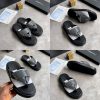 Men’s Grey Leather-Look Thong Slippers