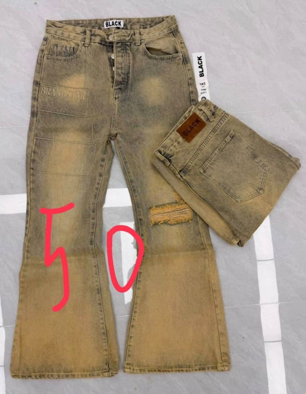 Distressed Flare Jeans