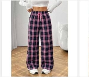 Women’s Plaid Wide-Leg Pants