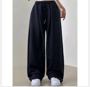 Women’s Navy Drawstring Baggy Joggers