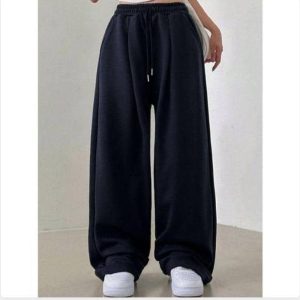 Women’s Navy Drawstring Baggy Joggers