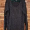 Black Shimmer Embroidered Top