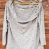 Grey Cowl Neck Top