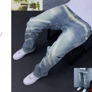 Men’s Light Wash Baggy Jeans