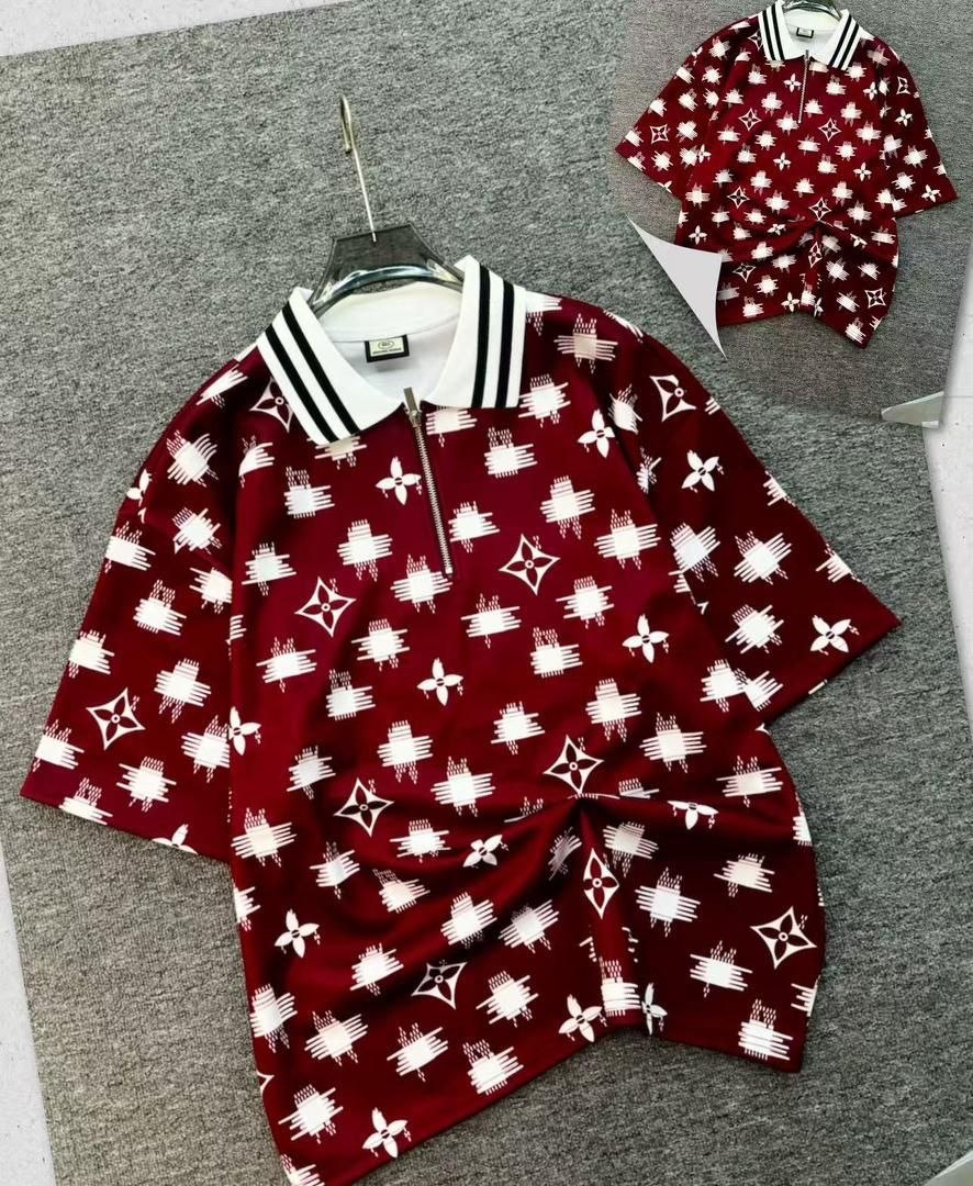 Men’s Monogram Zip-Collar Polo - Image 3