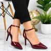 Patent Ankle-Strap Pointed Heels