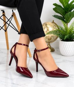 Patent Ankle-Strap Pointed Heels