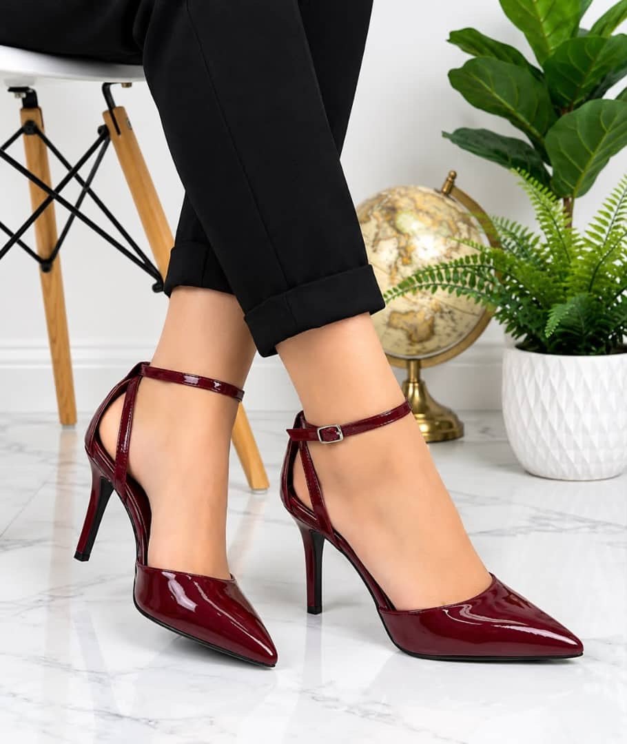 Patent Ankle-Strap Pointed Heels