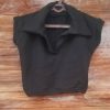 Black Polo-Collar Cropped Top