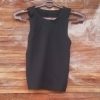 Black Ribbed Tank with Twist Neckline