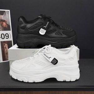 Chunky Mesh Platform Sneakers