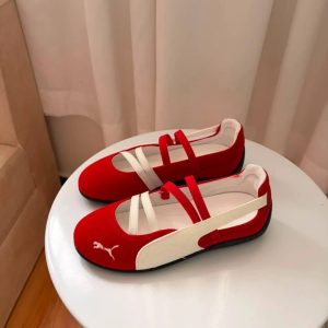 Ladies Elastic-Strap Ballet Flats
