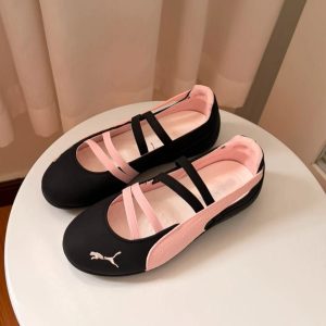 Ladies Elastic-Strap Ballet Flats