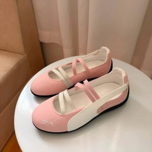 Ladies Elastic-Strap Ballet Flats